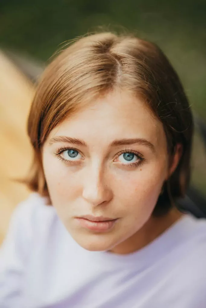 Woman looking after discovering the harsh truth about people
