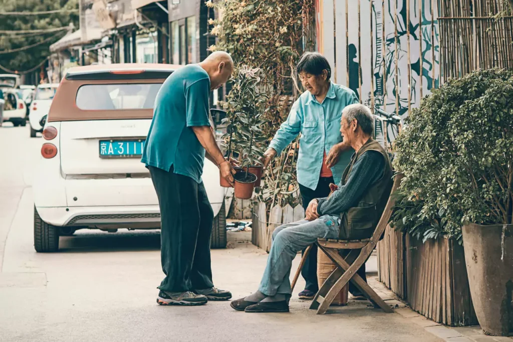 Three old people