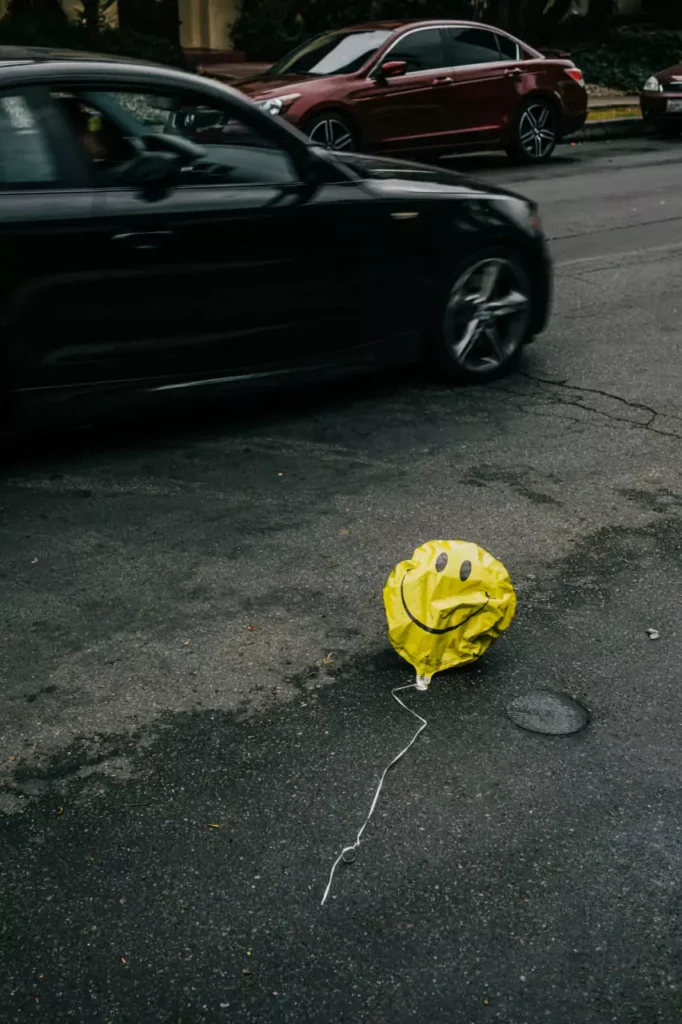 sad ballon on the street
