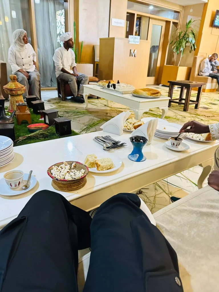 Inside Momona hotel, Addis Ababa