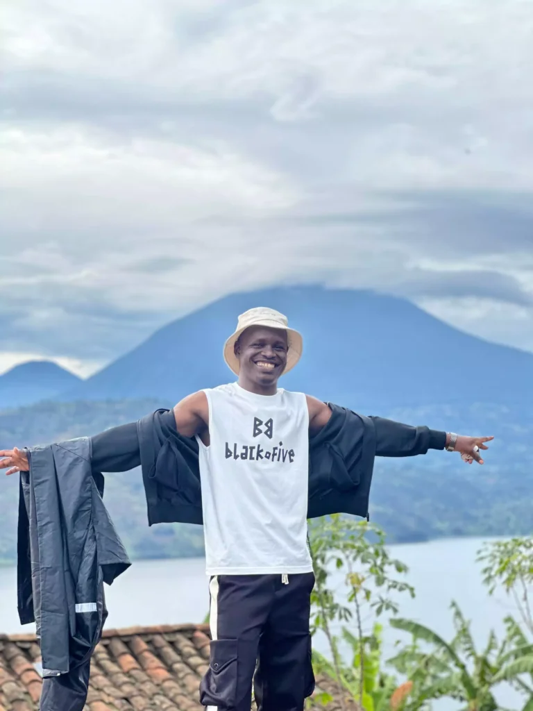 Jokondo Lucky in Twin Lakes, Musanze smiling