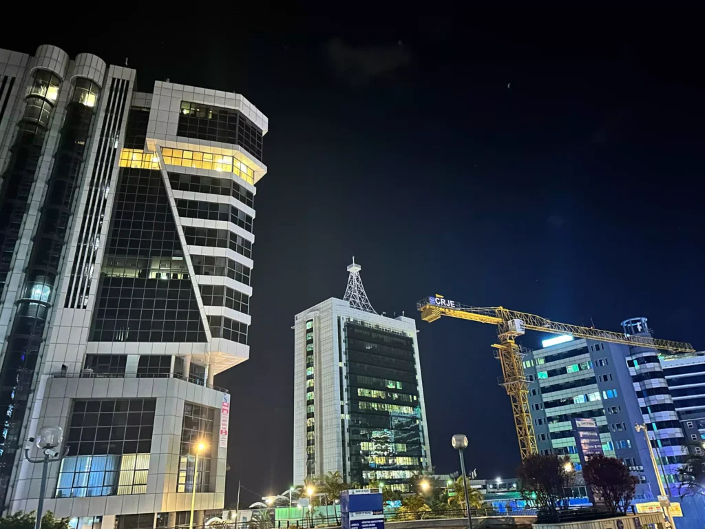 Kigali city at night in 2023