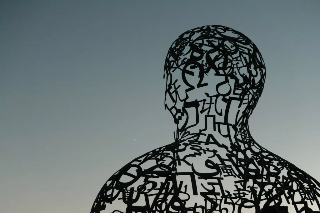 person made out of puzzle