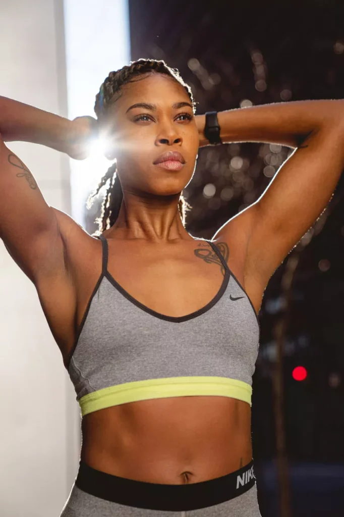 A confident fit woman